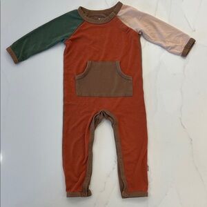 Kite Baby Colorblock Baby Romper with Pocket, 3-6 months
